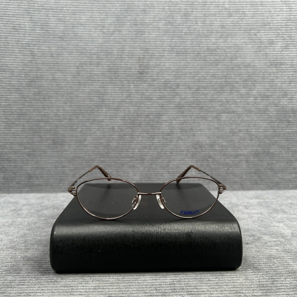 Flexon Rita 210 Brown Ova Y2k Eyeglasses Frames 48-17-135 Memory Metal
